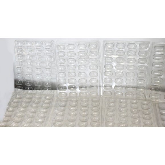 13 Egg Shape Clear Plastic Candy Molds Two Different sizes Bulk Baking Craft - Picture 4 of 10